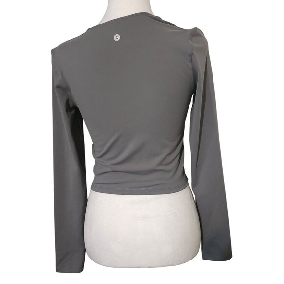 Set Of 3 Baleaf Long Sleeve Square Neck Crop Tops Black & Gray Womens Size S - Picture 7 of 15